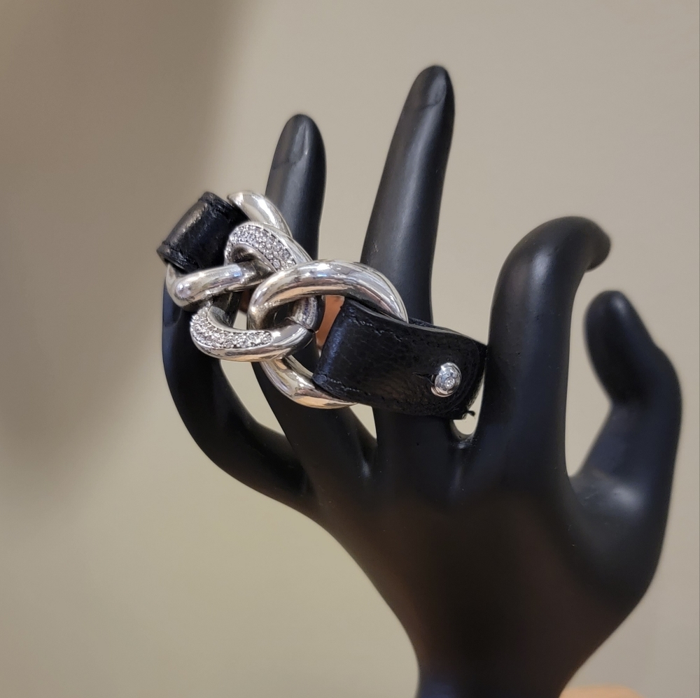 Brighton Segovia Cadiz black leather bracelet - Picture 9 of 9
